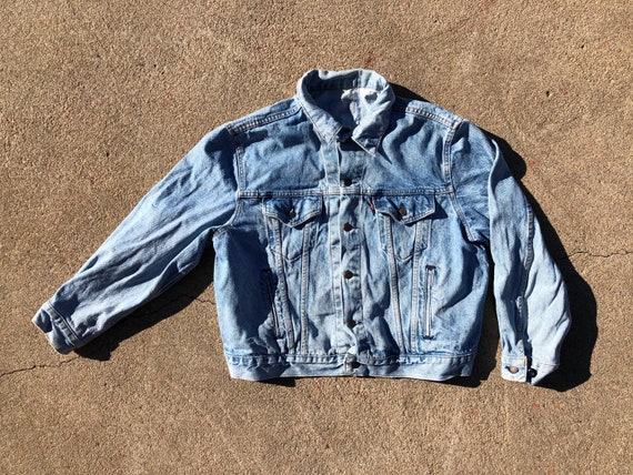 Vintage 90s Levi Strauss Faded Denim Jacket - image 1