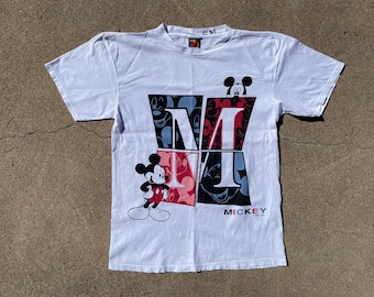 Vtg 90s Disney Mickey Mouse Printed T-Shirt