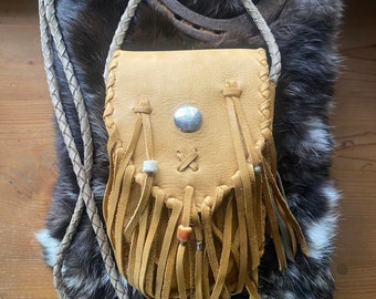 Deerskin leather fringe bag, Fringe Crossbody Bag, Southern Artisan Bag, Cowgirl Purse, Boho Western Bag
