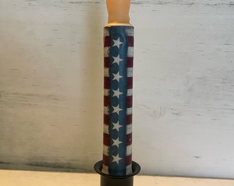 Candela patriottica americana - Timer da 6" conico, richiesta 2AA n. 328
