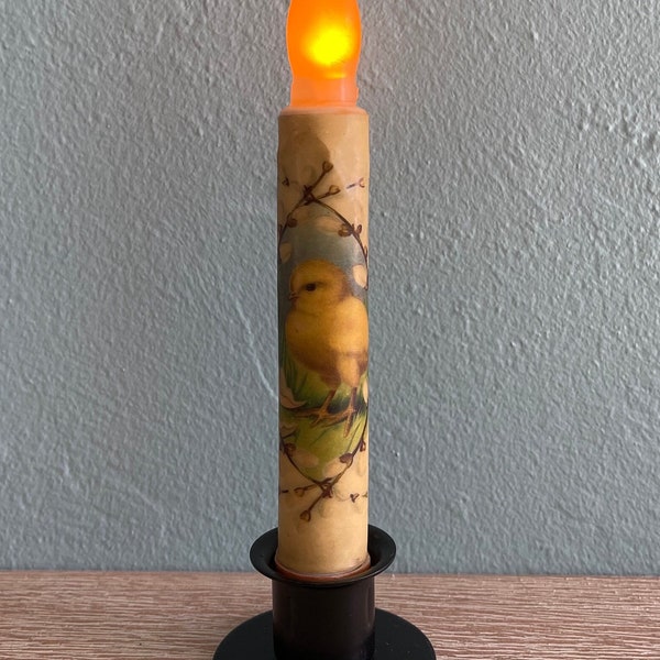 Easter Chick Candle- 6” Timer Taper Flameless LED # 036