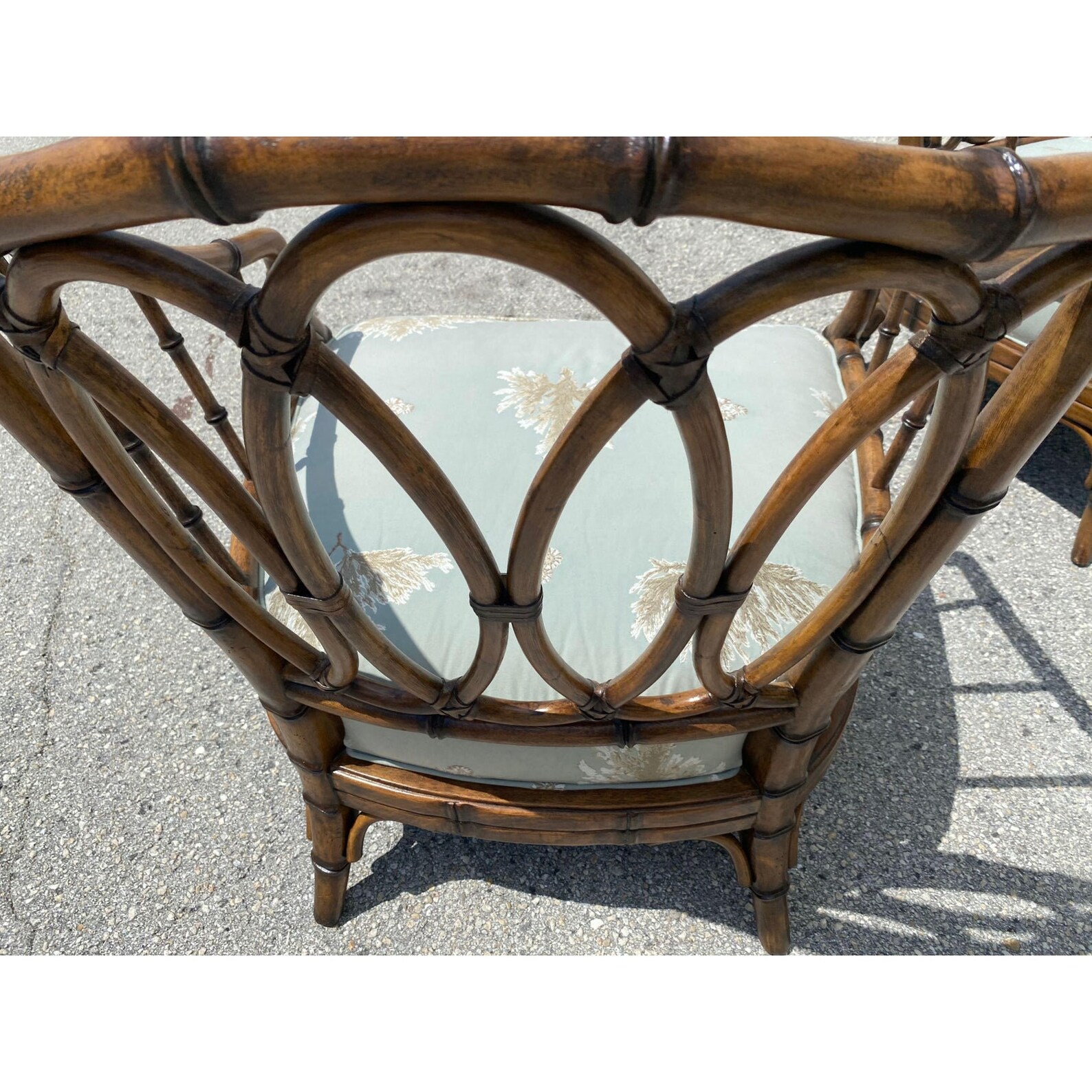 Palecek MidCentury Bamboo Outdoor Chairs A Pair Etsy