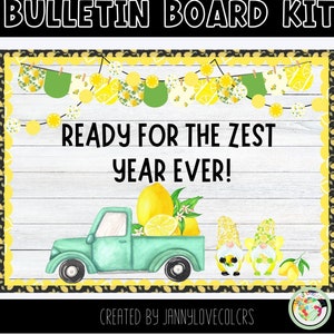 Ready for the Zest Year | Lemon Summer Bulletin Board | Door Decor | Back To School