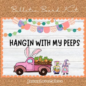 Easter Peeps, Easter Spring Bulletin Board kit , Door Decor