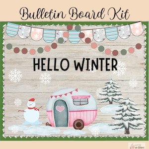 Winter Caravan Bulletin Board Kit: Classroom Decor (Digital Download)