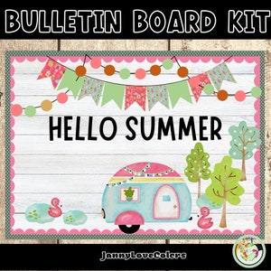 Happy Campers Bulletin Board Summer Door Decor Bulletin Board Camping Themed