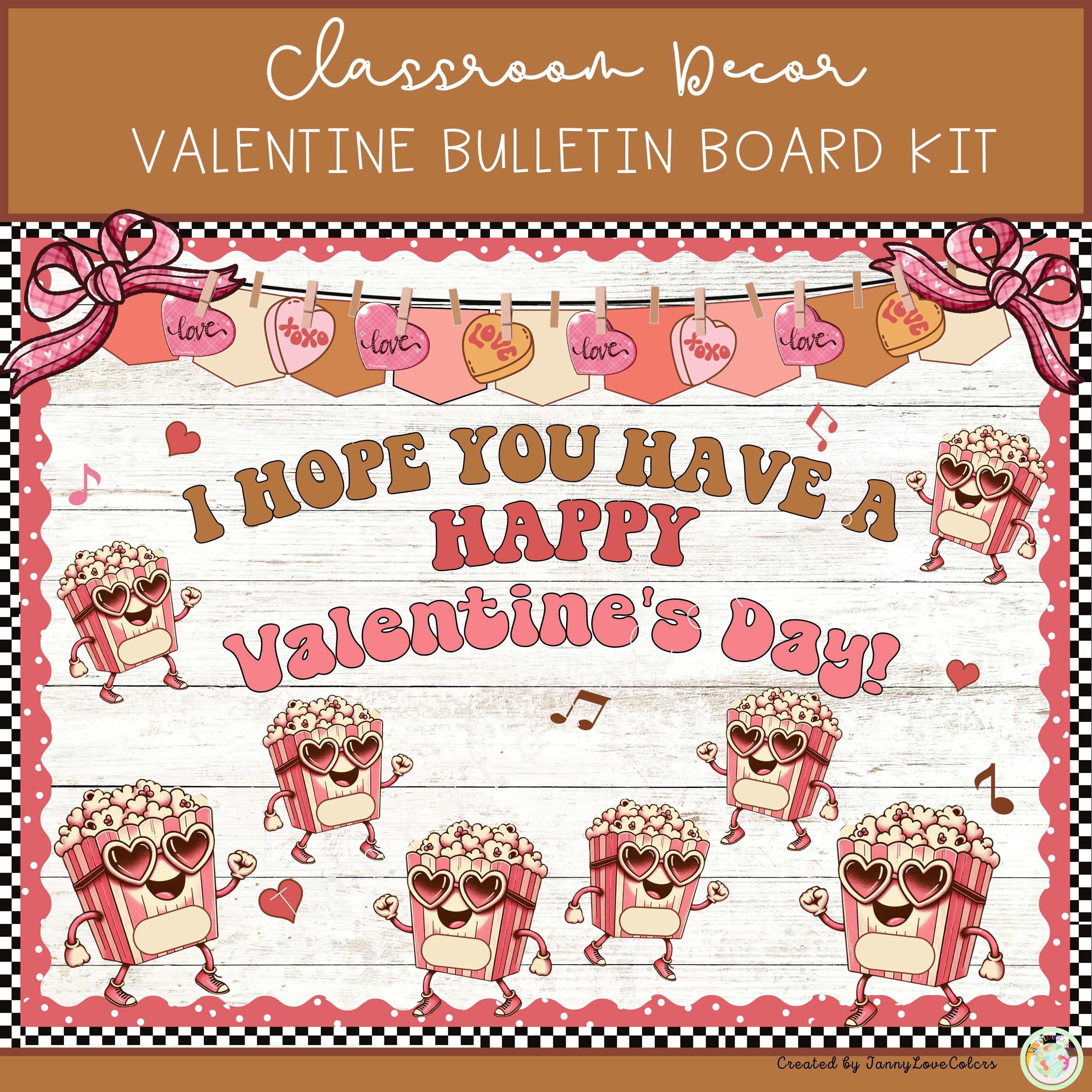 Retro Valentine's Day Bulletin Board Kit: Groovy Heart Decor (PDF, PPT ...