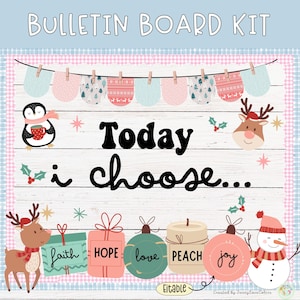 Christmas Bulletin Board Christian Bulletin Board Kit Door Decor Printable Editable