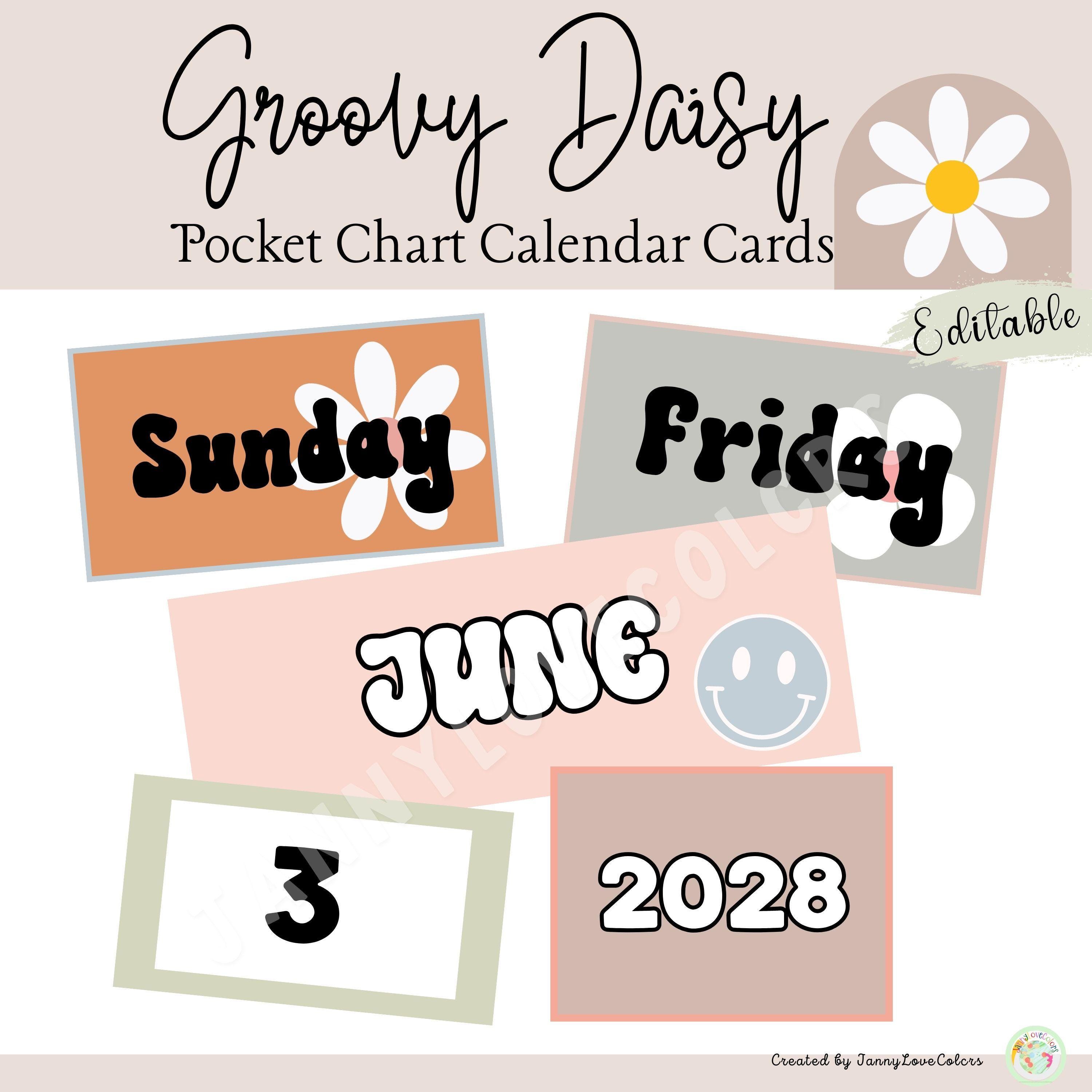 Daisy Classroom Decor Bundle: Groovy Retro Theme (printable, Editable ...