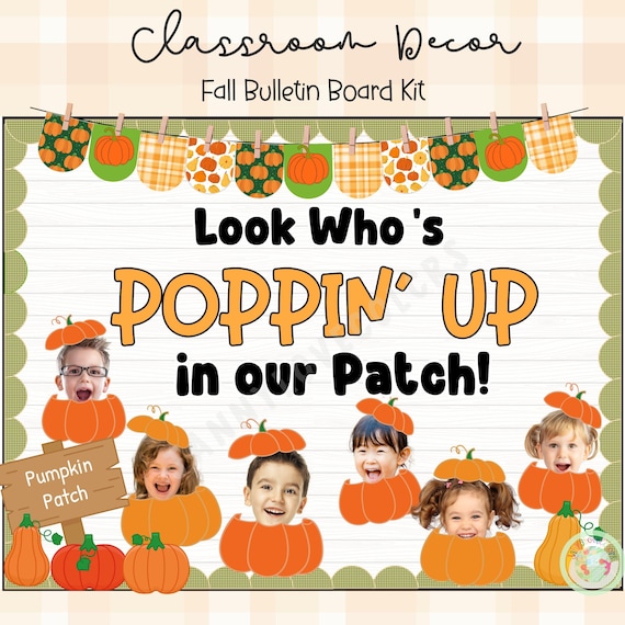 Pumpkin Patch Bulletin Board Kit: Fall Classroom Decor (Digital Download)