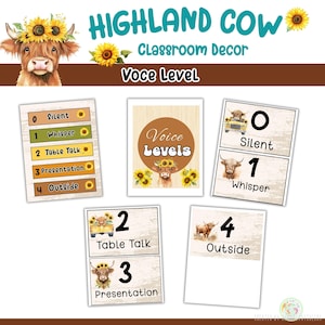 Highland Cow Classroom Decor Bundle Boho Neutral Theme Editable - Etsy