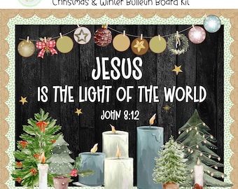 Prikbordkit voor christelijke kerstklas (digitale download)