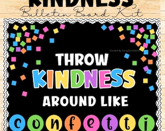 Kindness Confetti Bulletin Board Kit: Classroom Decor (Digital Download)