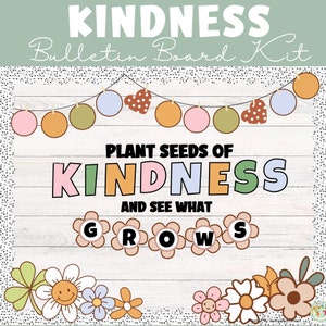 Plant Kindness, Spring Bulletin Board Kit or Door Decor Digital Download
