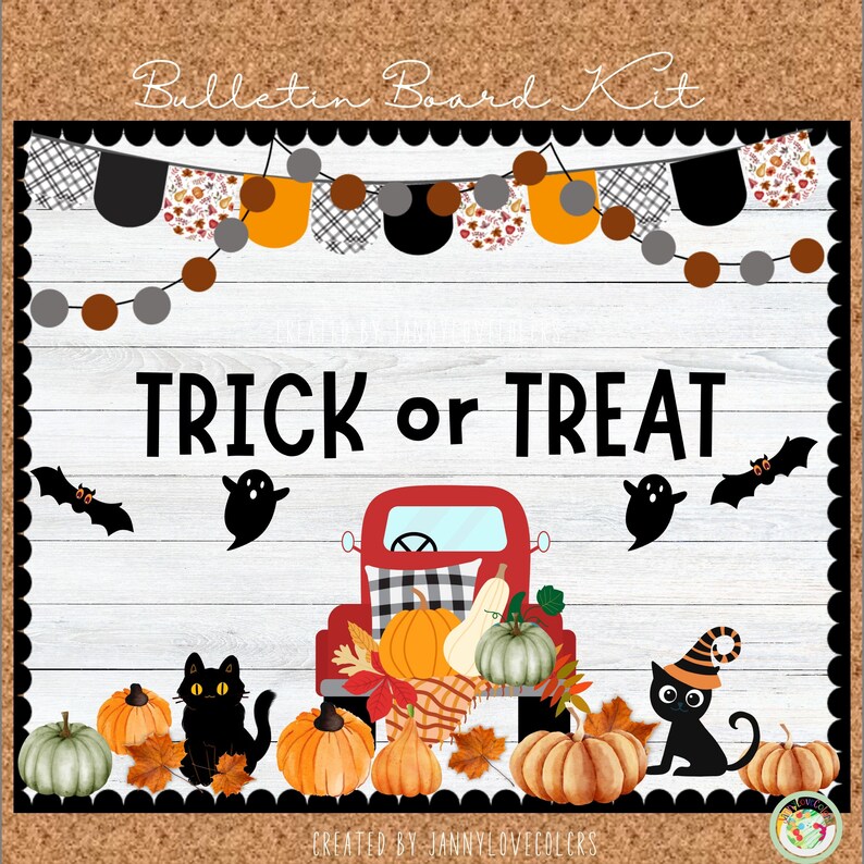 Halloween - October Bulletin Board Kit or Door Decoration - Etsy