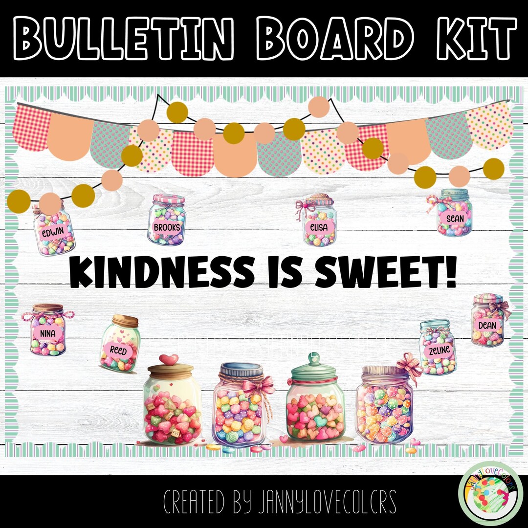 Candy Land Bulletin Board Door Decor Editable Etsy