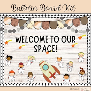 Welcome To Outer Space Bulletin Board Kit Classroom Decor Printable Editable