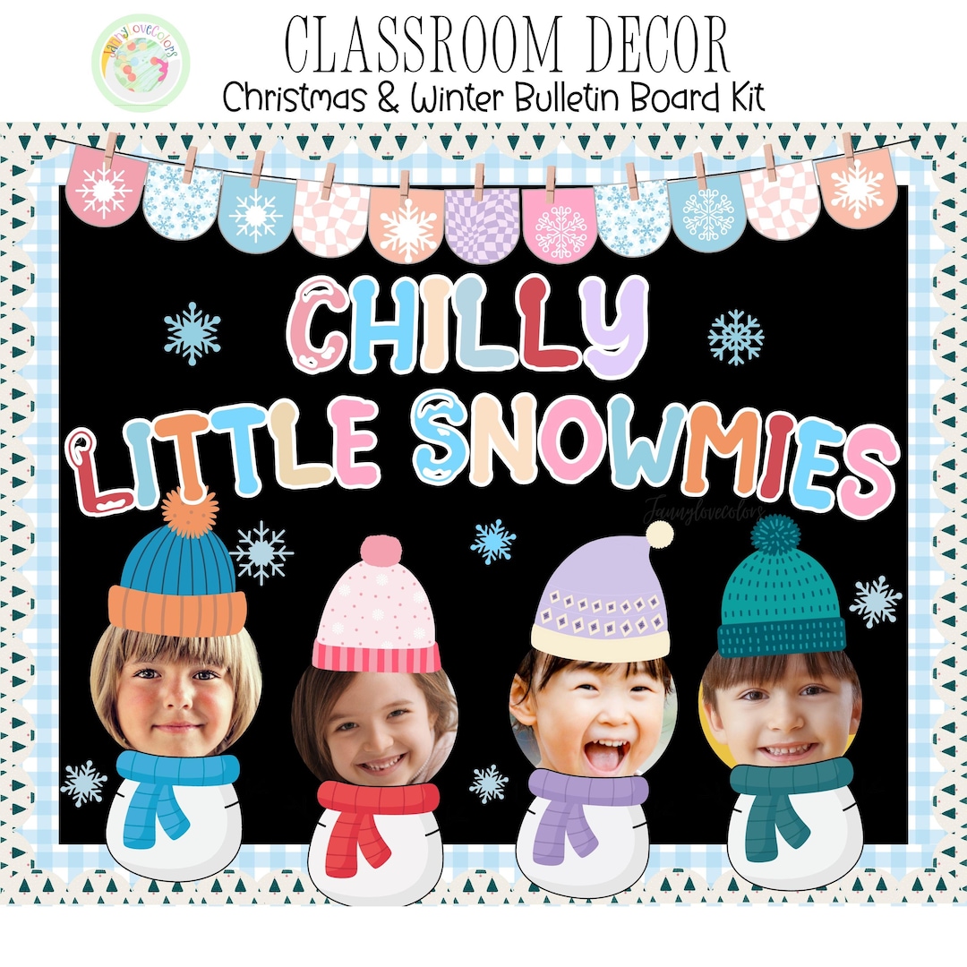 Winter Classroom Bulletin Board Kit Christmas Winter Door Decor ...