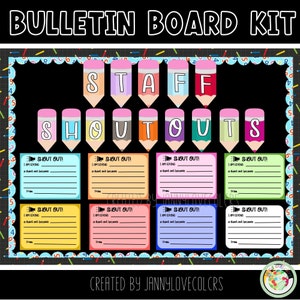 Bacheca per i saluti del personale / Decorazione per l'aula / Decorazione per porte / Idee per bacheche per i saluti del personale