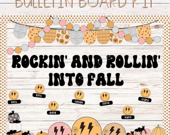 Retro Fall Bulletin Board Kit: Classroom Decor (Digital Download)