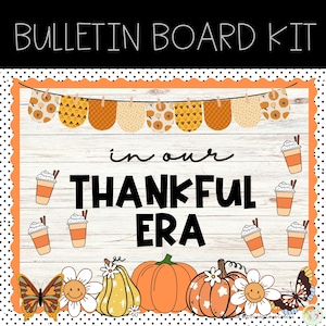 Prikbordkit Thanksgiving: klassikaal decor &#39;In Our Thankful Era&#39; (digitale download)