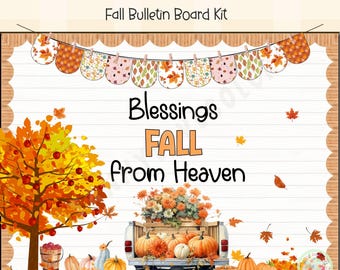 Christliches Herbst Bulletin Board Kit: Bibel Vers Klassenzimmer Dekoration (PDF-Download