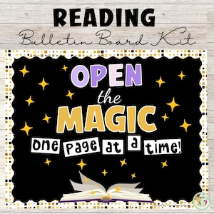 BULLETIN BOARD KIT- Reading is Magical | Magical Theme | Classroom Décor | Bulletin Board | Reading Class Décor | Instant Download