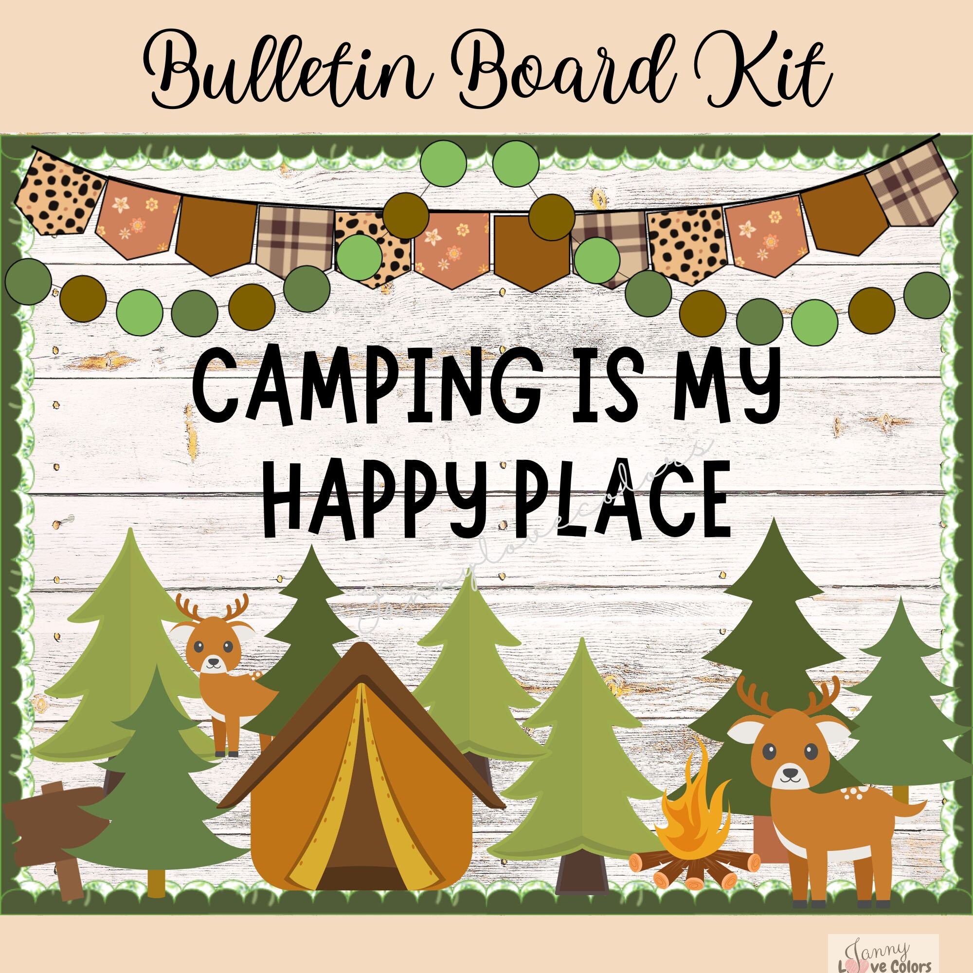Camping Classroom Bulletin Board Kit: Happy Campers Decor (PDF) - Etsy