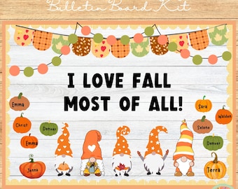 Fall Classroom Bulletin Board Kit: Editable Decor (Digital Download)