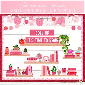 Valentine Library Bulletin Board Kit Gnome Reading Corner Display Decor