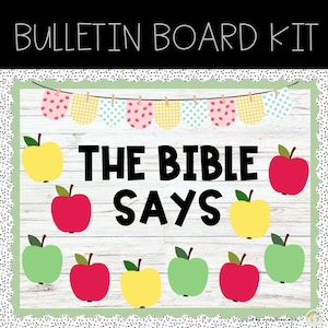 Bible Classroom Decor | Bible Verse Bulletin Board Decor | Bible ...