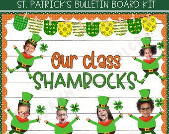 St. Patrick's Day Pinnwand-Dekorationen – 60-teiliges Set Mit Kleeblättern & Glücksbringern Für Klassenzimmer Oder Party
