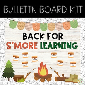 S&#39;more Learning Campfire Bulletin Board Kit, Back To School Camping Decor
