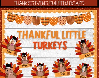 Turkey Bulletin Board | Thanksgiving Bulletin Board | Fall Decor