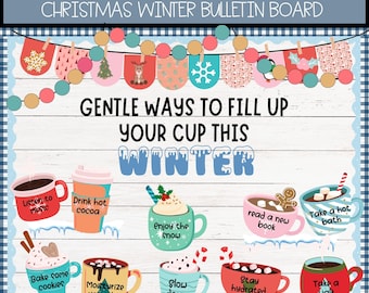 Winter Mental Health Awareness Bulletin Board Kit Emotional Learning Classroom  Social Emotional Learning Wall Door Display