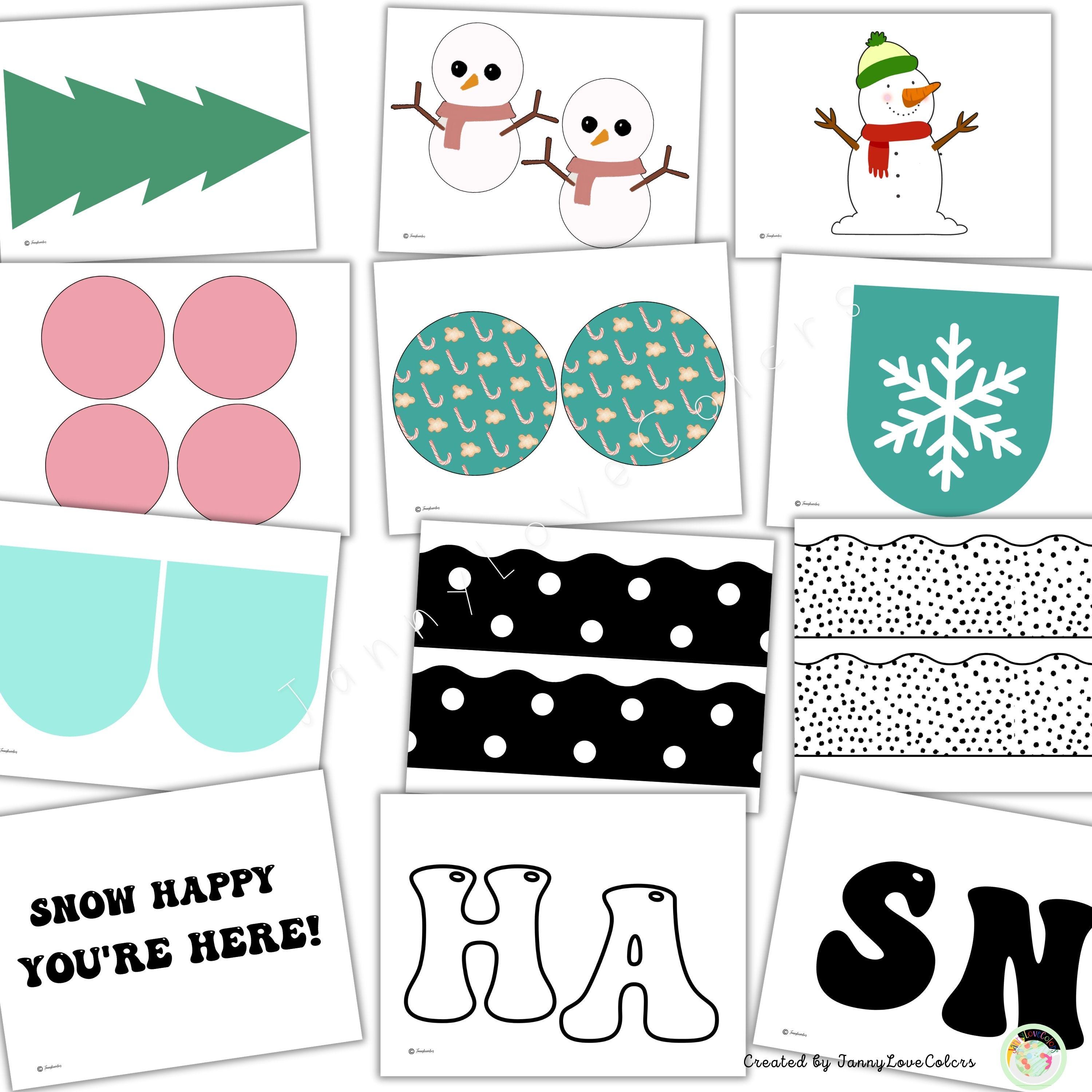 Qilery Winter-Schneemann Pinnwand-Set (105 Teile) – Religiöse Deko Für Klassenzimmer & Sonntagsschule