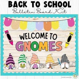 Welcome Back to School Bulletin Board | Back to School Decor | Gnome