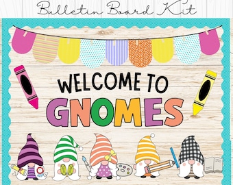 Gnome Back to School Bulletin Board Decor (Digital Download)