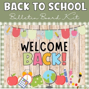 School Supplies Back To School Bulletin Board Kit or Classroom Door Decor