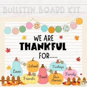 Herbst Bulletin Board Kit Thanksgiving Bulletin Board November Dekor Tür Dekor Klassenzimmer