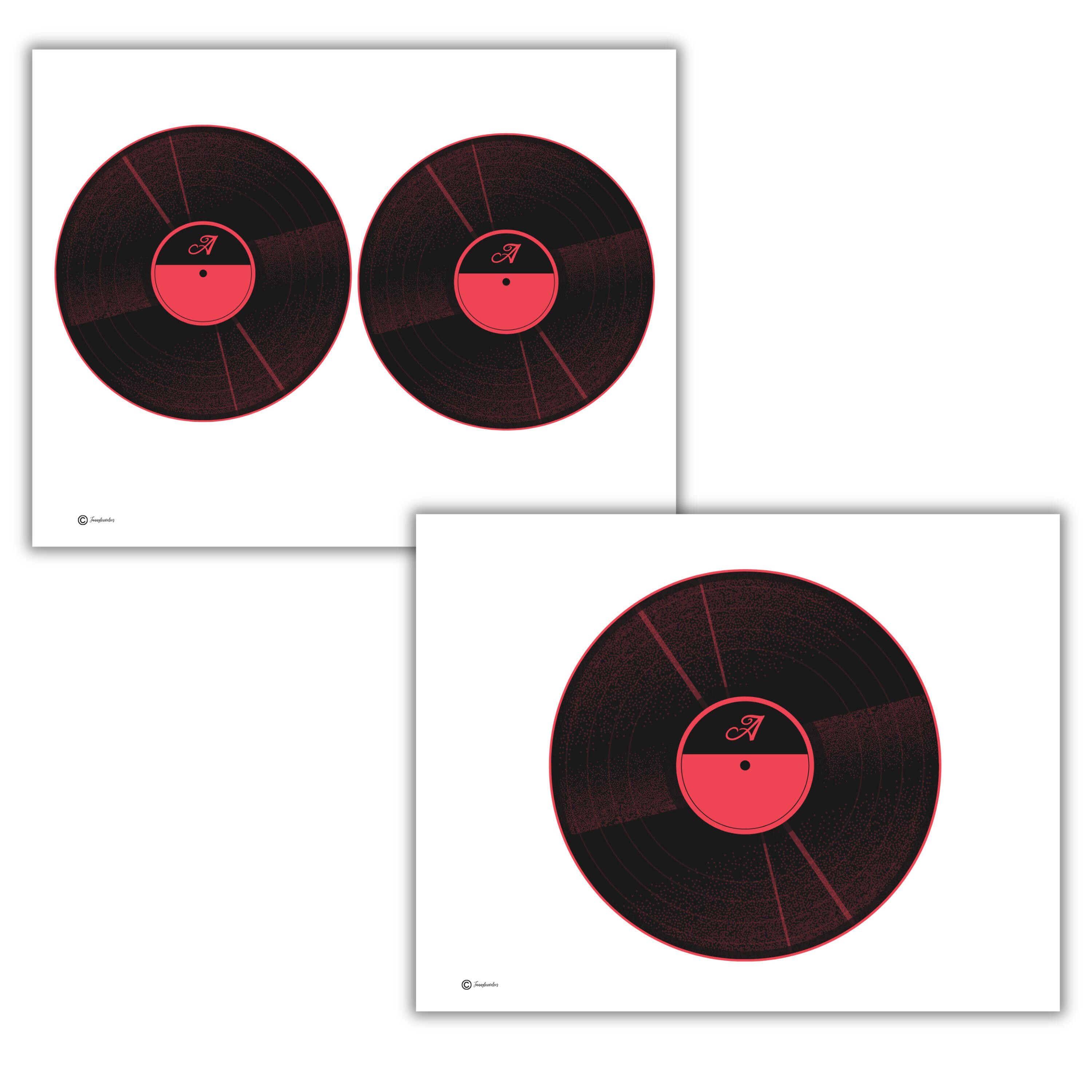 Musik-Pinnwand Bordüre 1,8 M – Rock ’n‘ Roll Schallplatten Design Für Klassenzimmer & Partydeko
