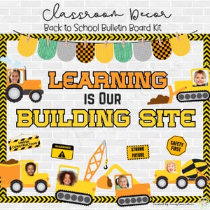 Construction Bulletin Board Kit | Door Decor | Back to School | Students Hard at Work | Printable