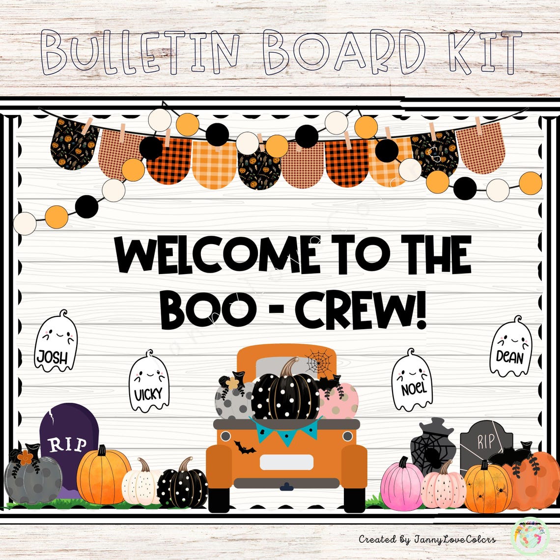 Halloween Truck Bulletin Board Kit: October Classroom Decor (digital ...