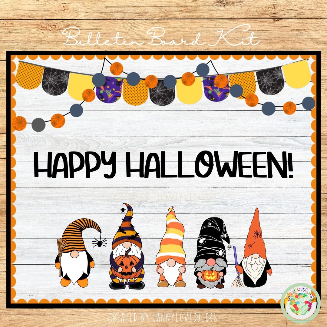Happy Halloween Bulletin Board Kit or Door Decoration Digital Download ...