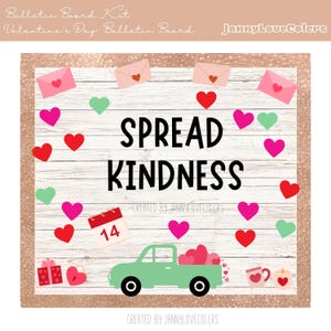 Spread Kindness | Valentine&#39;s Day Bulletin Board Kit | Classroom Decor | February Bulletin Board