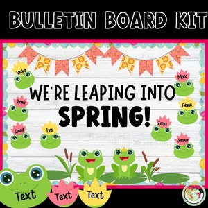 Frog Bulletin Board ideas and Door Decor Christian Bulletin Board Kit, Classroom Decor, Editable