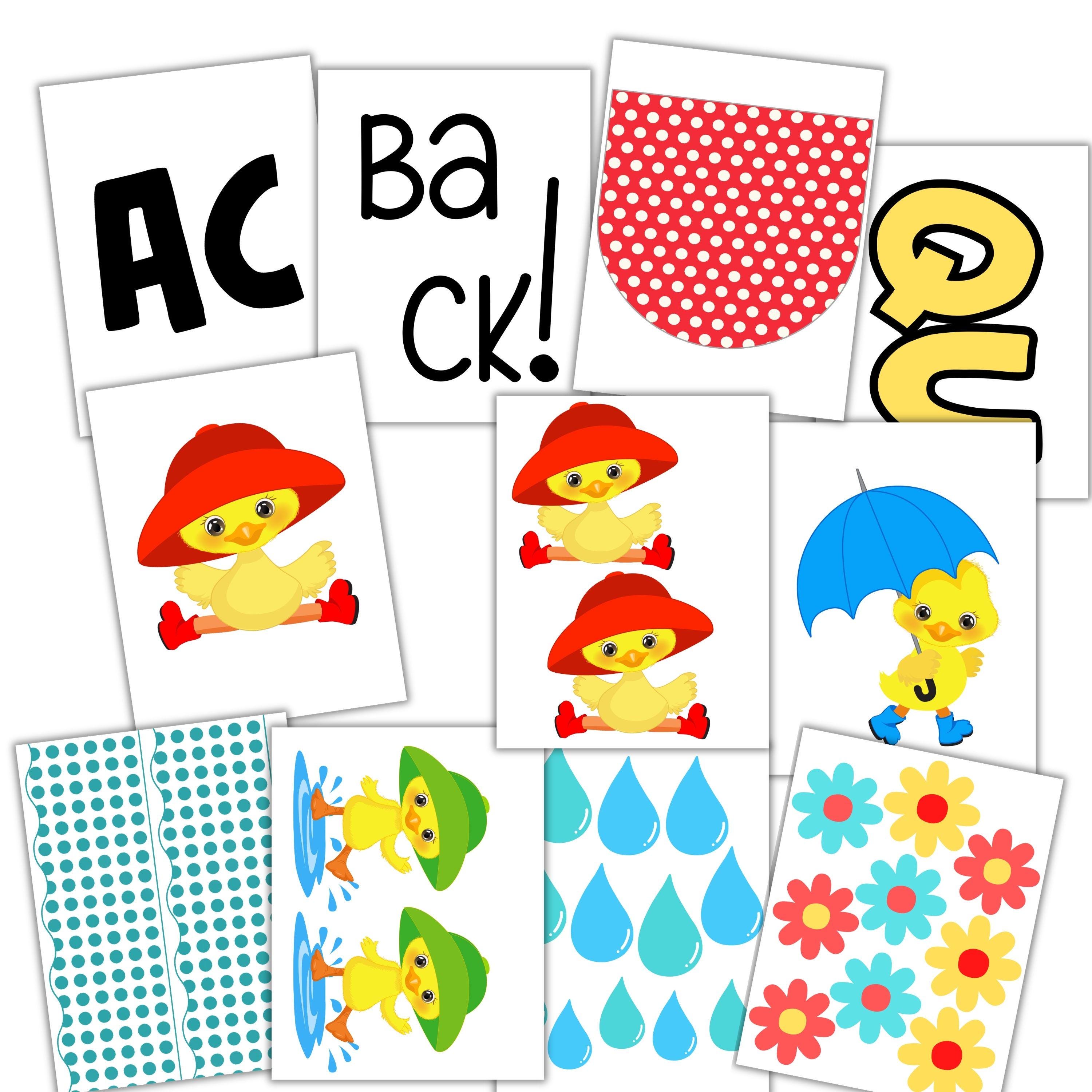 Spring Bulletin Board Kit Ducks Editable Classroom Decor for March Door ...