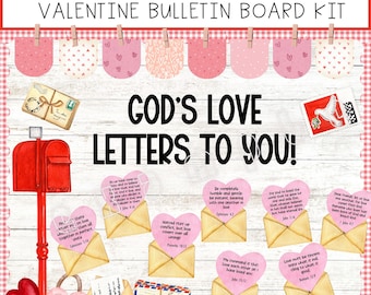 Valentinstag Pinnwand | Christliche Pinnwand | Gottes Liebe Anzeigetafel |  Jesus Display Kit | Bibel Schrift Bullet Journal Kit