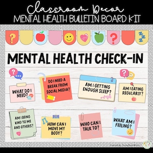Mental Health Bulletin Board Kit | Emotional Learning Classroom | Social Emotional Learning