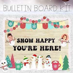 Snow Bulletin Board | Winter Bulletin Board | Snowman Decor | Door Decor | Classroom Decor